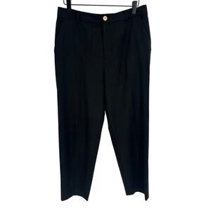 Club Monaco Women's Black Wool Blend Dress Pants Size 8 High Rise Cropped Work